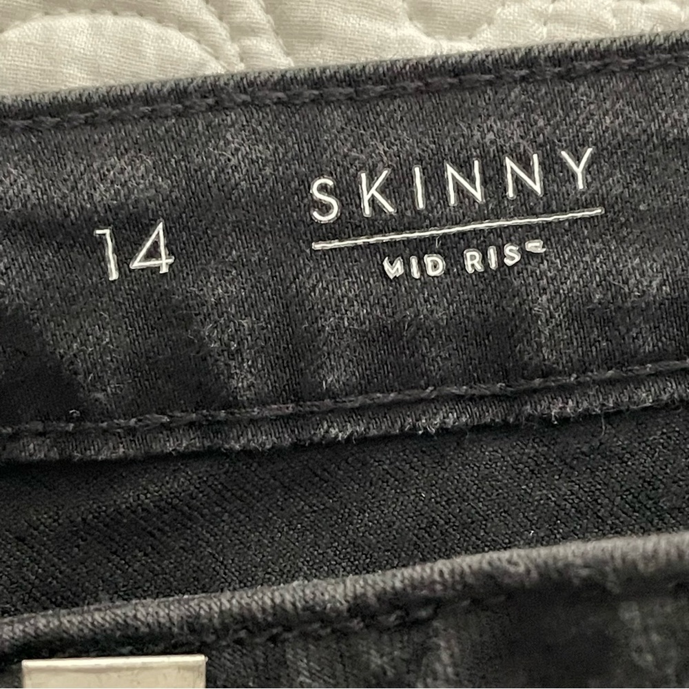 Simply Vera Vera Wang Jeans Skinny Stretch Denim Size 14 Black - Picture 6 of 14